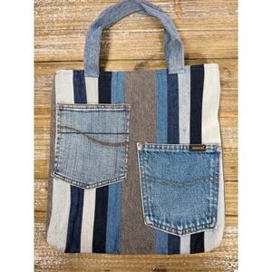 Y2K Bag Purse Upcycled Denim Handmade Reworked Jeans Pocket Indie Grunge Retro